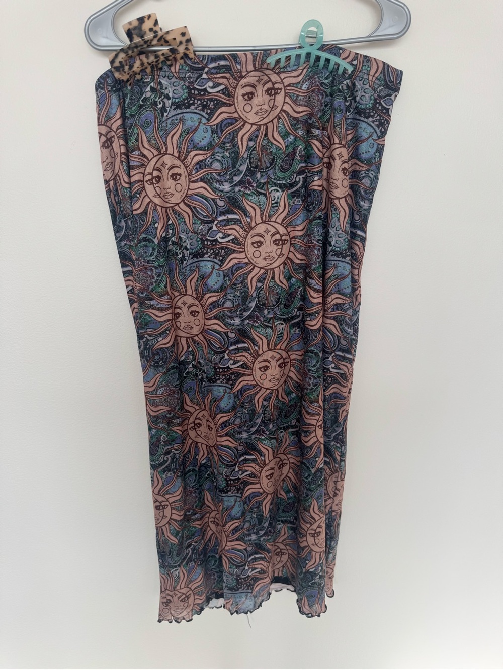 SHEIN Curve Multicolor Paisley Maxi Skirt